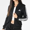 Adidas komplet dresowy czarny damski spodnie bluza 